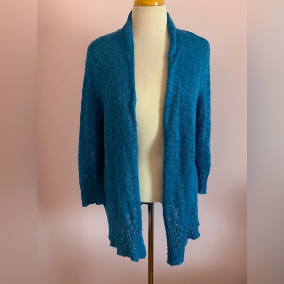 Fever Sweaters - Fever Blue Open-Front Knit Cardigan